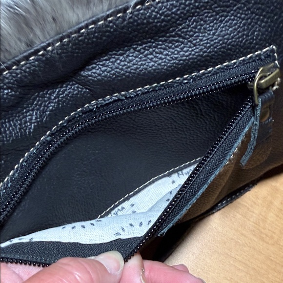 MYRA Bag Crossbody Leather Cowhide Purse Clutch $35 - Picture 6 of 8